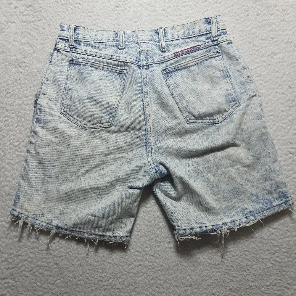 VTG 80s Bristol Blues Mom Jean Shorts Acid Stonewash High Rise Size 28 Wiskerd